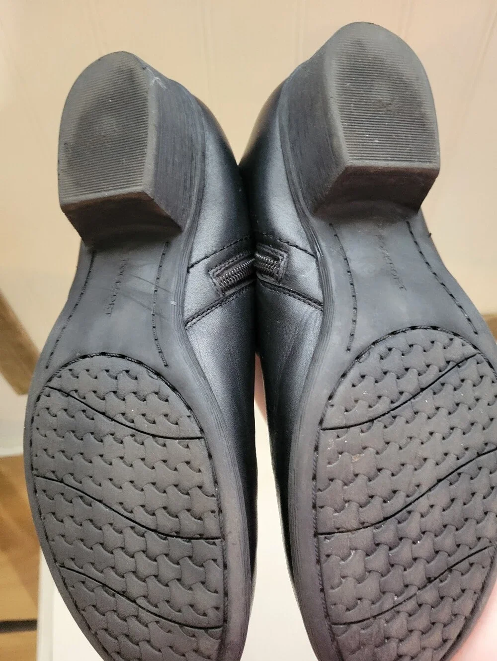 Rockport Carly Women's Black Leather Ankle Boots - Side Zip Size 9